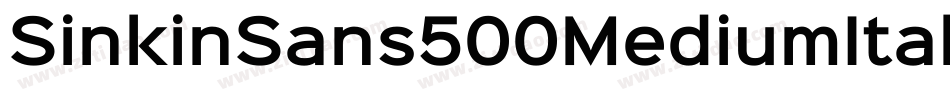 SinkinSans500MediumItalic-36y8字体转换