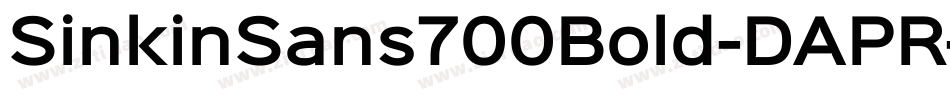 SinkinSans700Bold-DAPR字体转换