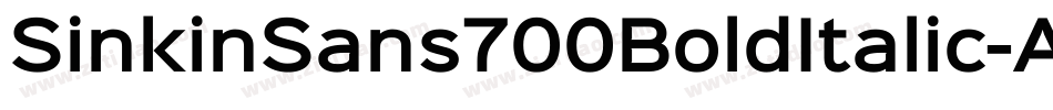 SinkinSans700BoldItalic-AA7A字体转换