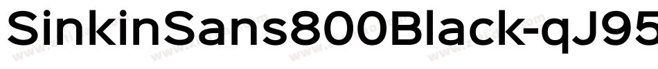 SinkinSans800Black-qJ95字体转换
