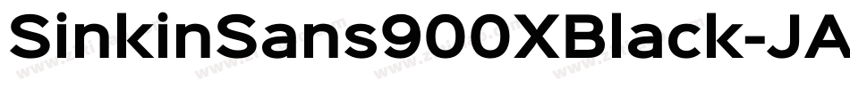 SinkinSans900XBlack-JA0M字体转换