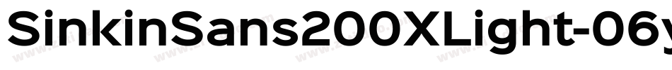 SinkinSans200XLight-06yG字体转换