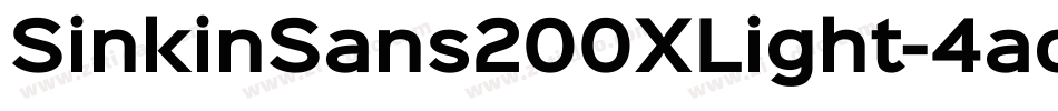 SinkinSans200XLight-4aoW字体转换