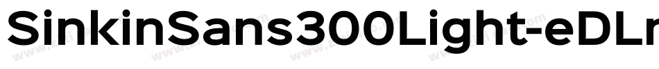 SinkinSans300Light-eDLn字体转换