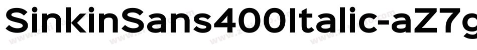 SinkinSans400Italic-aZ7g字体转换