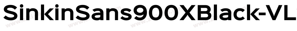 SinkinSans900XBlack-VL1B字体转换