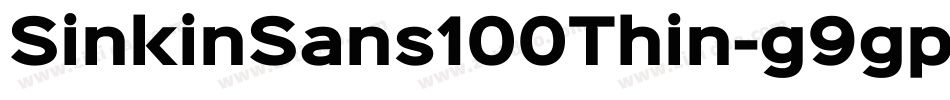 SinkinSans100Thin-g9gp字体转换
