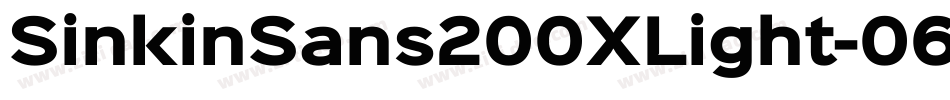 SinkinSans200XLight-06yG字体转换