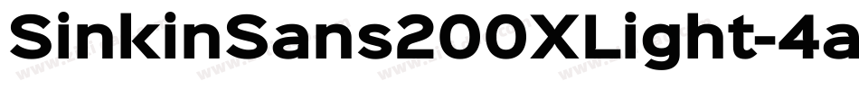 SinkinSans200XLight-4aoW字体转换