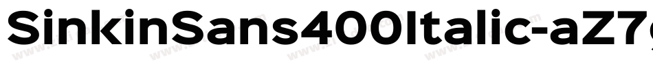 SinkinSans400Italic-aZ7g字体转换