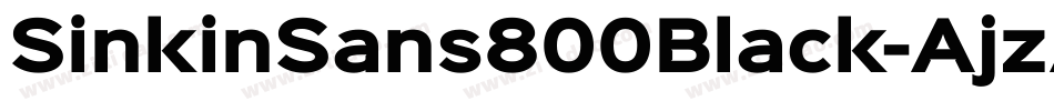 SinkinSans800Black-AjzA字体转换