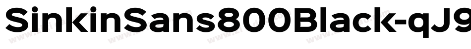 SinkinSans800Black-qJ95字体转换