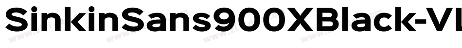 SinkinSans900XBlack-VL1B字体转换