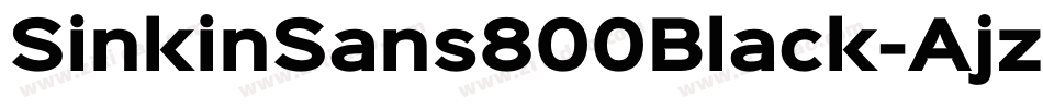SinkinSans800Black-AjzA字体转换