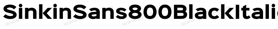 SinkinSans800BlackItalic-q1V5字体转换