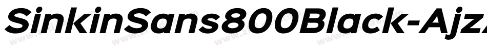 SinkinSans800Black-AjzA字体转换