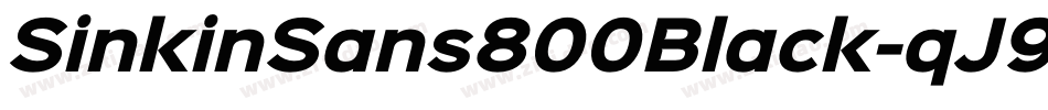SinkinSans800Black-qJ95字体转换