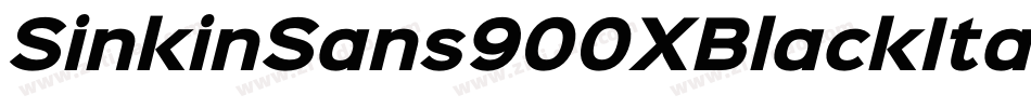 SinkinSans900XBlackItalic-J8zM字体转换
