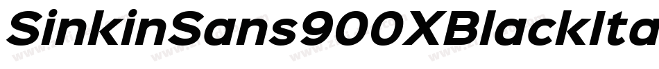 SinkinSans900XBlackItalic-J8zM字体转换