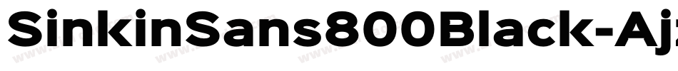 SinkinSans800Black-AjzA字体转换