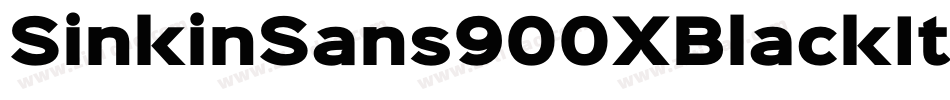 SinkinSans900XBlackItalic-J8zM字体转换