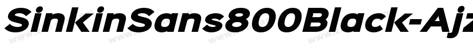 SinkinSans800Black-AjzA字体转换