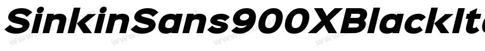 SinkinSans900XBlackItalic-J8zM字体转换
