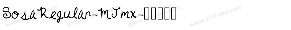 SosaRegular-MJmx字体转换