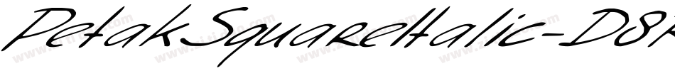PetakSquareItalic-D8RE字体转换