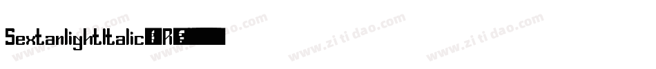 SextanlightItalic-MR9e字体转换 SextanlightItalic-MR9e字体转换