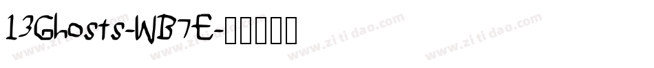 13Ghosts-WB7E字体转换