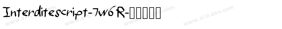 Interditescript-7w6R字体转换