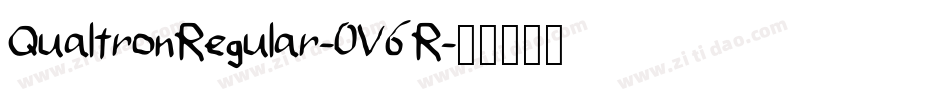 QualtronRegular-0V6R字体转换