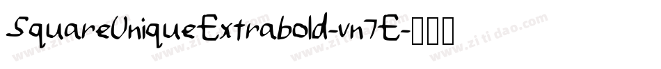 SquareUniqueExtrabold-vn7E字体转换