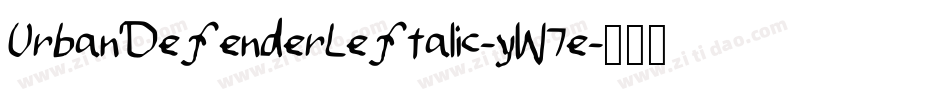 UrbanDefenderLeftalic-yW7e字体转换