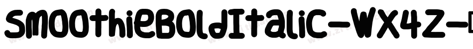 SmoothieBoldItalic-WX4z字体转换