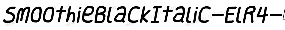 SmoothieBlackItalic-ElR4字体转换