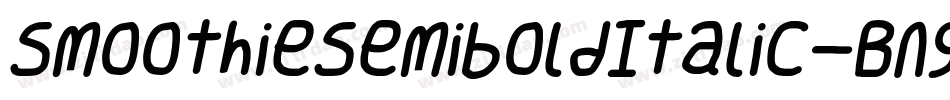 SmoothieSemiboldItalic-Bn98字体转换