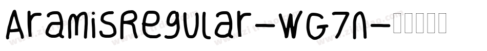 AramisRegular-wG7n字体转换