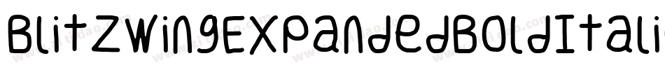 BlitzwingExpandedBoldItalic-B9q5字体转换