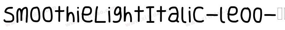 SmoothieLightItalic-leO0字体转换