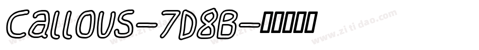 Callous-7D8B字体转换