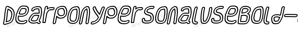 DearponypersonaluseBold-JX8B字体转换