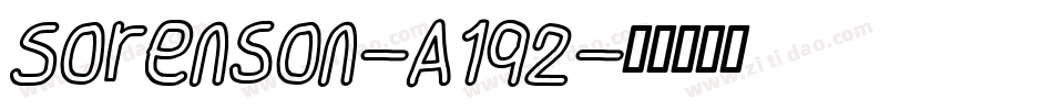 Sorenson-A1q2字体转换 Sorenson-A1q2字体转换