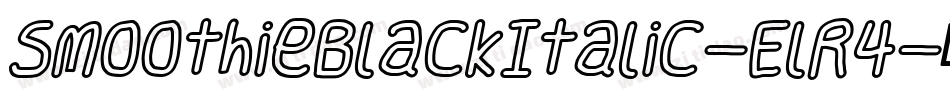 SmoothieBlackItalic-ElR4字体转换