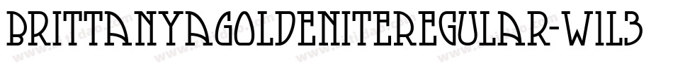 BrittanyaGoldeniteRegular-w1l3x字体转换