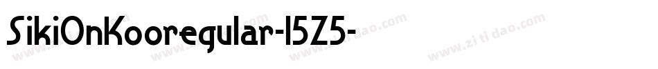 SikiOnKooregular-l5Z5字体转换