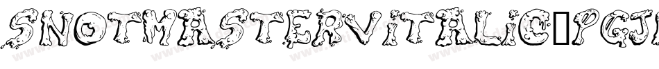 SnotmasterVItalic-pgJK字体转换