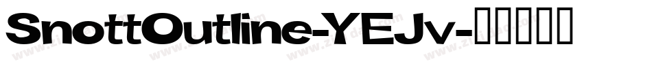 SnottOutline-YEJv字体转换