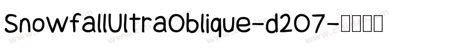 SnowfallUltraOblique-d2O7字体转换